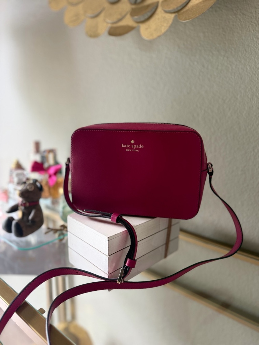 kate spade Magenta/Pink Leather Crossbody Bag